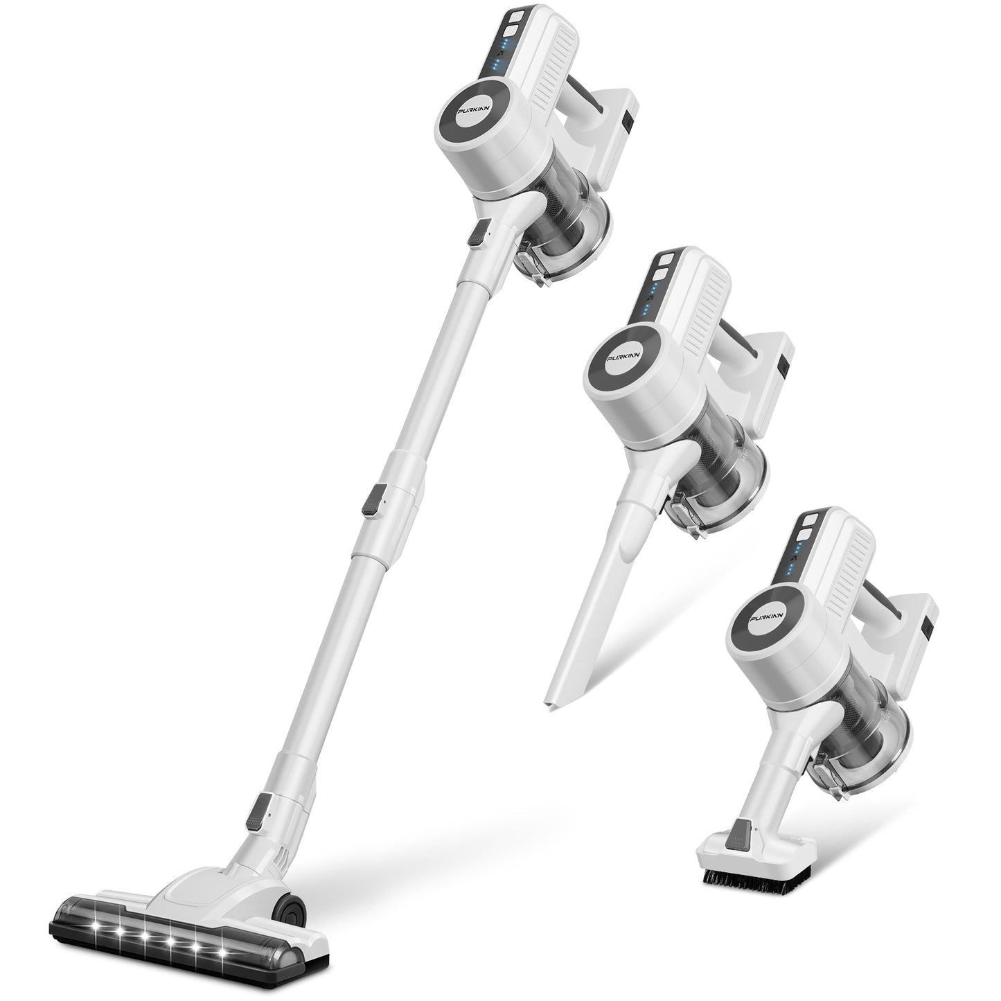 PURKINN Cordless Vacuum Cleaner with 200W Brushless Motor, 28000Pa Strong Suction, 3 Modes, Lightweight Handheld Vacuum for Home, Car, Hard Floor, Carpet, B8